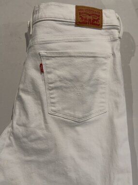 Levi’s White Straight Leg Stretch Jeans W32 L30